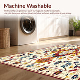 Mid Century Rainbow Oushak in Beige and Ivory(Ivory)