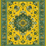 Whimsical Floral Medallion Delight(Yellow)