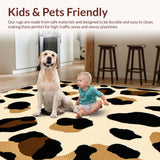 Modern Beige Leopard Print Plush(Brown)