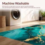 Artful Gold Accented Teal Splash(Green)