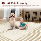 Artistic Area with Geometric Design for Stylish Accents(Beige)