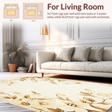 Flower Beige Area for Front Door Entryway(Beige)