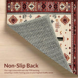 Boho Mesa Showcasing Abstract Cactus Forms and Tribal Ornamentation(Beige)