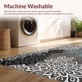 Stylish Floral Non Shedding Area(Gray)