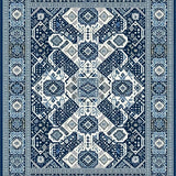 Scandinavian Boho Geometric Area(Blue)