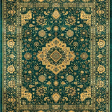 Chic Subtle Floral Medallion Style(Green)