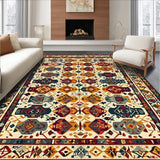Vibrant Boho Area with Earthy Geometric and Artistic Flair(Beige)