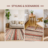 Chic Multicolor Ethnic Motif(Red)