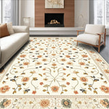 Elegant Floral Boho with Intricate Beige and Khaki(Ivory)