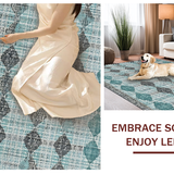 Modern Geometric Diamond & Stripe Fusion for a Stylish Hallway(Blue)