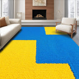 Abstract Geometric Blue Yellow(Blue)