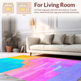 Dreamy Colorful Curved Lines(Blue)