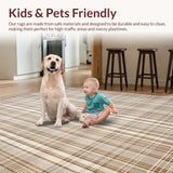 Minimalist Beige Checkered with Faint Brown Crosshatch(Beige)