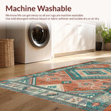 Contemporary Teal and Rust Motif(Red)
