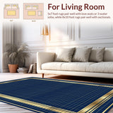 Vibrant Geometric Arrangement with Luxe Borders(Blue)
