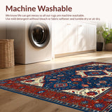 Elegant Blue Toned Geometric Elegance(Red)