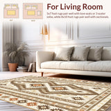 Southwest Cream Aztec Low Pile(Beige)