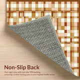 Modern Geometric Checker With Contemporary Grid(Beige)