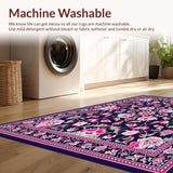 Artistic Low Pile Floral(Black)