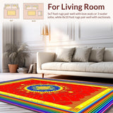 Whimsical Colorful Tapestry Design(Red)