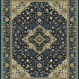 Luxurious Navy Blue Medallion Style(Blue)