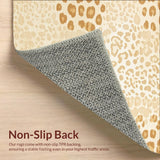 Whimsical Cheetah Spot Beige Runner Boho Chic Style(Beige)