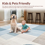 Arctic Breeze Collection Area Cool Tones Light Blue Beige Abstract(Gray)
