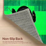 Sleek Emerald Abstract Snake Motif(Green)
