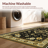 Elegant Floral Medallion Motif(Black)