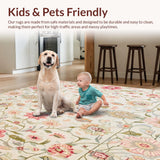 Elegant Floral Patchwork Area for Modern Home Decor(Ivory)