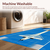 Playful Supersonic Plane Motif(Blue)