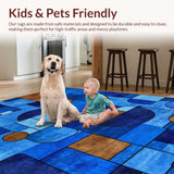 Chic Multi Hued Contemporary Design(Blue)