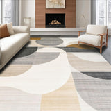 Minimalist Geometric Area in Deep Beige and Gray Color Palette(Beige)