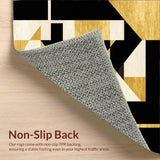 Abstract Pattern Kitchen Throw with Gold Highlights(Gold)