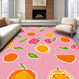 Eclectic Cheerful Fruit Patterned Design(Pink)