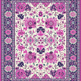 Rustic Purple Tiled Botanical(Ivory)