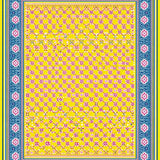 Whimsical Multicolored Lattice Design(Yellow)