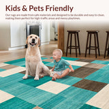 Contemporary Checked Earthy Tones(Green)