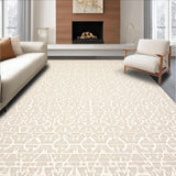 Modern Geometric Area Neutral Tones Durable Home(Ivory)