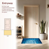 Cozy Dark Blue Abstract Motif(Blue)