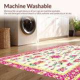 Cheerful Colorful Botanical Motif(White)