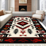 Modern Rustic Triangular Design(Red)