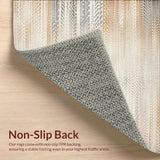 Eco Spiral Weave Area with Vintage Rustic Rings and Subtle Boho Elements(Beige)