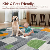 Vibrant Geometric Earthy Tones(Gray)
