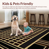 Modern Geometric Runner(Black)