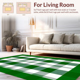 Cozy White Buffalo Check Design(Green)