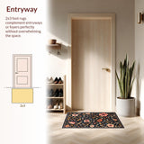 Vibrant Botanical Artistry Accent(Black)