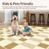 Countryside Beige Checkerboard Aesthetic Retro Geometric(Beige)