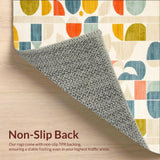 Mid Century Modern Geometric Rainbow with Beige and Ivory(Yellow)