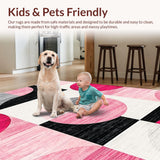 Trendy Wavy Modern Motif Fusion(Pink)